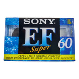 Fita Cassete Virgem 60 Minutos Sony Ef Alta Qualidade