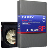 Fita Cassette Sony Bct 5ma Betacam Sp Vídeo 5 Minutos peque