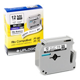 Fita Compatível M k231 Branca 12mm Para Rotulador Brother Pt 70 E Pt 80