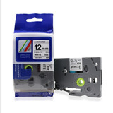 Fita Compatível Rotulador Brother Pt d200 Ptd200 Branca 12mm