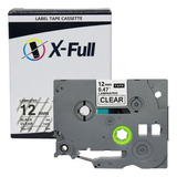 Fita Compativel Rotulador Incolor 12mm Tz Tze s131 Tze 131 Cor Preto