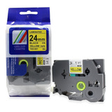 Fita Compativel Tze Tz 651 Rotulador Brother Amarela 24mm