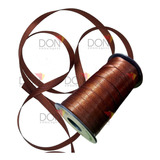 Fita De Cetim N 1 7mm Rolo Com 100m Cor Marrom 340