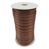 Fita De Cetim Rolo Com 100metros Largura 7mm Diversas Cores Cor Marrom