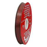 Fita De Cetim Trader 10mm N 2 Com 50 Metros Seda Poliéster Cor 098 Marrom Escuro