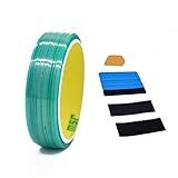 Fita De Corte De Urdidura De Vinil Linha De Acabamento Sem Faca 50 M Com Kit De Ferramentas Rodo Aplicador Azul Rodo Amarelo Detalhado De Feltro Preto 