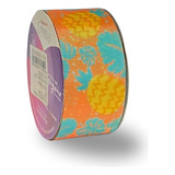 Fita De Gorgurão Estampada 38mm Cinderela Abacaxi
