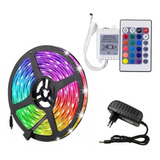 Fita De Led 5m Ultra Rgb 5050 Prova D agua Controle Fonte