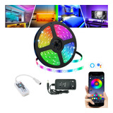 Fita De Led Rgb Ip65 5050 5m Alexa Google Fonte Wifi