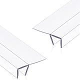 Fita De Vedação De Porta De Vidro Tipo F 2 Unidades 2 Metros Silicone Banheira Chuveiro Faixa De Tempo Plugue De Corrente De Ar Para Escritório Varanda Porta E Janela 8 Mm
