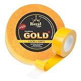 Fita Dupla Face Gold- 10 Mts X 2-5cm Protese Capilar Peruca Adesiva Transparente Não Derrete Não Mela Amarela Premium Marca Royal Tape