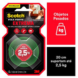Fita Dupla Face Scotch 3m Fixa Forte Extreme 12mm X 2m Transparente