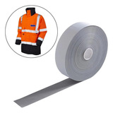 Fita Faixa Refletiva Uniformes Coletes Cinza 100m X 5cm