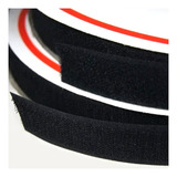 Fita Fecho Velcro Costura 25mm X 25 Mts macho E Fêmea Eco Cor Preto