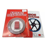 Fita Friso De Roda Refletivo P Motos Alcom C Aplicador Cor Prata