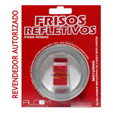 Fita Friso De Roda Refletivo Para Motos Alcom Com Aplicador Cor Branca