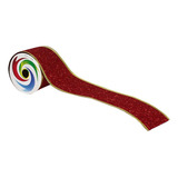 Fita Hiperfesta Natal 6mm 2 7m Lisa Vermelho