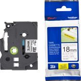 Fita Industrial Brother Tze s241 18mm Preto branco