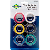 Fita Isolante Anti chamas Coloridas 5m X 19mm Cor Colorida