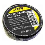 Fita Isolante Antichama Pvc Preta 20m Dni5031 Kit C 10 Rolos
