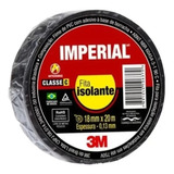 Fita Isolante Imperial 3m 18mm X 20 Metros Preta Slim