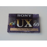 Fita K7 cassete Sony Ux 60 Minutos Nova Lacrada