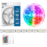 Fita Led 12v 5050 5m 60d m Cor Da Luz Rgb Colorido branco C controle Fonte