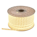 Fita Led 5050 15 Metros Com Silicone Ip65 Branco Quente2800k