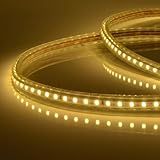 Fita LED 5050 Branco Quente 3500k Mangueira Chata 5m 220v