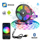 Fita Led 5050 Rgb 16 Cores Bluetooth Controlador 30d m C controle App Ip65