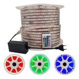Fita Led 5050 Rgb C 1 Controle Fonte 220v 15 Metros Ip65