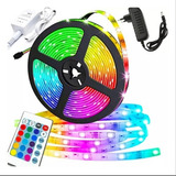 Fita Led 5050 Rgb Colorida 5mt 16 Cores Fonte Controle Tensão De Operação 12v 110v 220v