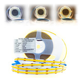 Fita Led Cob Branco Quent 3000k 5mts 8mm 480leds m 12v Ip20