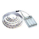 Fita Led Cordão 2 Metros Dupla Face Smd2835 Pilhas Aa 120led Cor Da Luz Branco frio Voltagem 5v