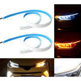 Fita Led Farol 60cm 12v Flexível Farol Drl Seta Sequencial