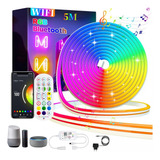 Fita Led Neon Rgb 5m Controle Wifi Compatível Alexa Fonte