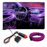 Fita Led Painel Amarok 2013 Luz Neon Interna 5m Roxo