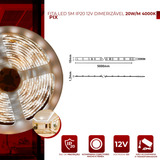 Fita Led Pix 20w m 5m Dimerizá 12v 240leds m P perfil Cor Da Luz Branco neutro