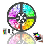 Fita Led Rgb 5050 5m A Prova D Água Fonte Alimentação