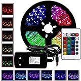 Fita LED RGB 5050 Rolo 5 Metros Fonte 12V 3A E Controle Remoto