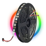 Fita Led Ws2812 Endereçável 5mts 300 Leds 5 Volts Ip20 Luz Rgb Tensão De Operação 5v 110v 220v