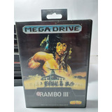 Fita Mega Drive Rambo 3 Original Com Caixa Encarte Repro