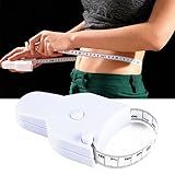 Fita Métrica Antropométrica Trena Corporal Para Medidas De Gordura Corporal Massa Magra Retrátil Com Botão De Trava E Destrava Slot Para Facilitar A Marcação De Medidas Linha Globi Imports