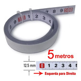 Fita Métrica Autoadesiva Para Mesa Bancada De Serra 5 Metros