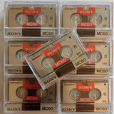 Fita Microcassete Sony Mc60 Seminovas 7 Unidades Com Estojo