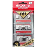Fita Microcassette Gravador Sony Mc 60 3 Unidades