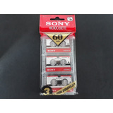 Fita Microcassette Sony Mc 60 Pac 3 Unidades Virgens
