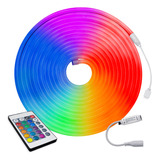 Fita Neon Led 5m 12v Flexível Alto Brilho Rgb Com Controle
