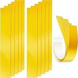 Fita Para Marcenaria Zero Gap Para Cortes Mais Precisos Em Serra De Esquadria Tiras Autoadesivas De PVC Para Posicionamento De Corte De Madeira 5 X 35 Cm Amarelo 10 Peças 
