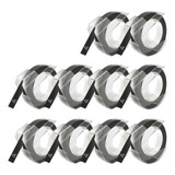 Fita Para Rotulador Manual Vinilica Preta 9mm